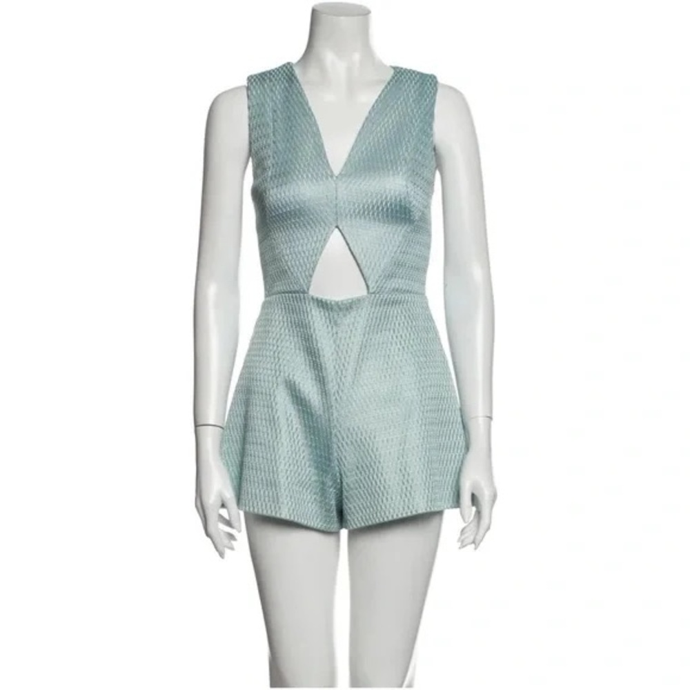 Alexis Light Blue Textured Romper